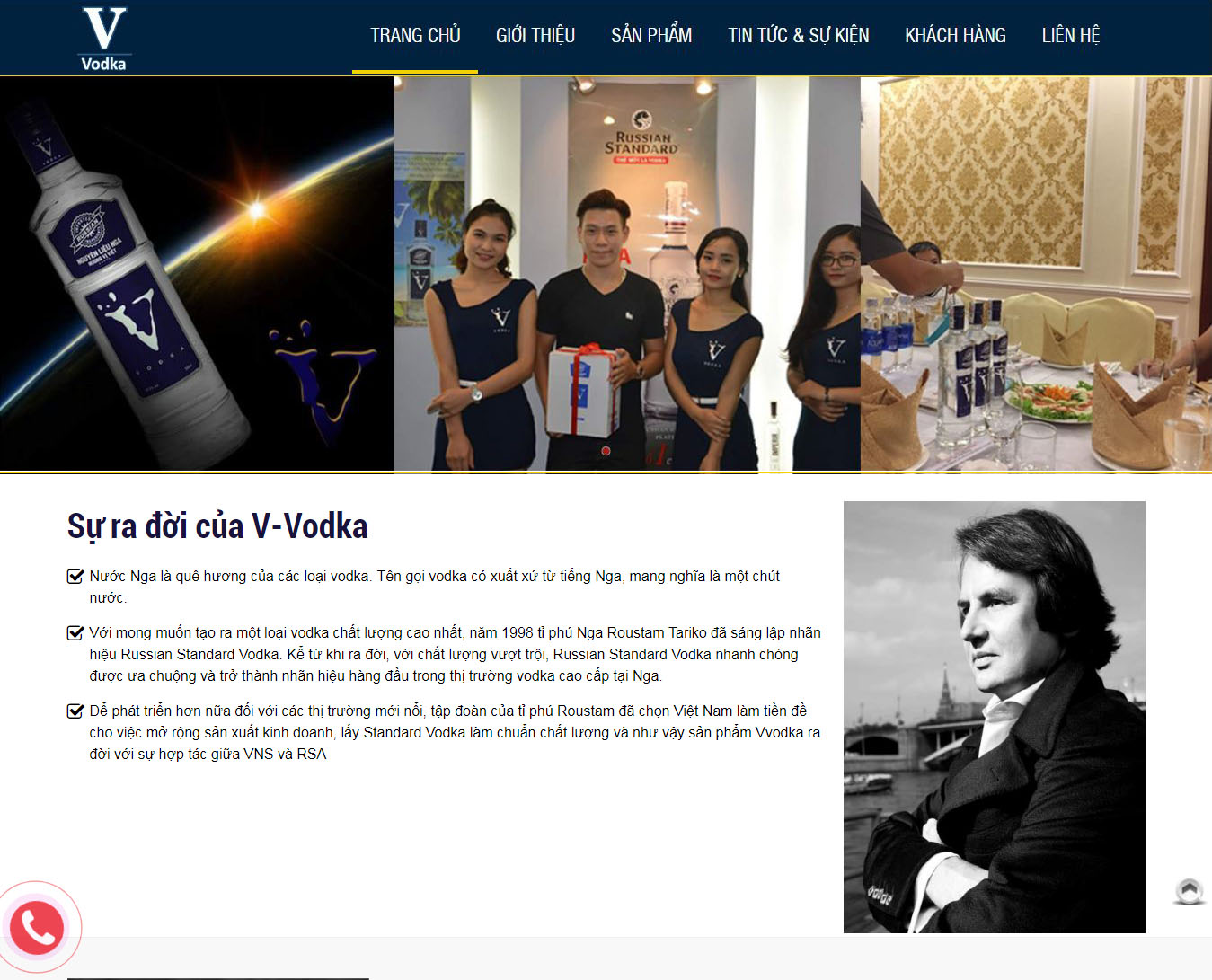 Thiết kế web V-Vodka