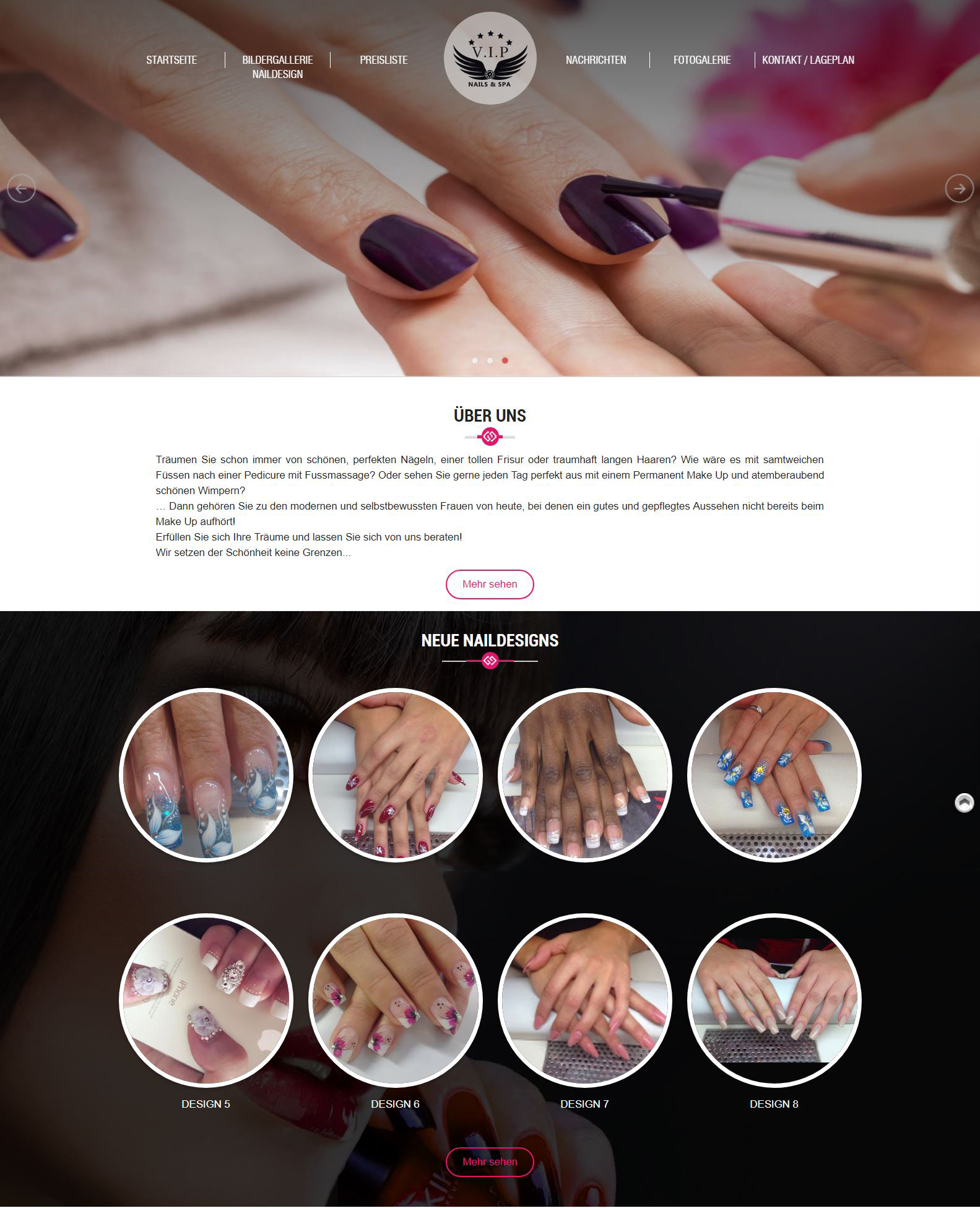 Thiết kế website Vip Nails