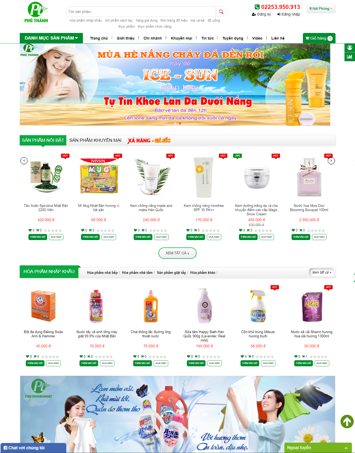Thiết kế website Siêu Thị Phú Thành