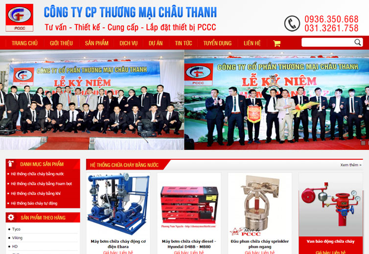 Thiết kế website Công ty CP Thương Mại Châu Thanh