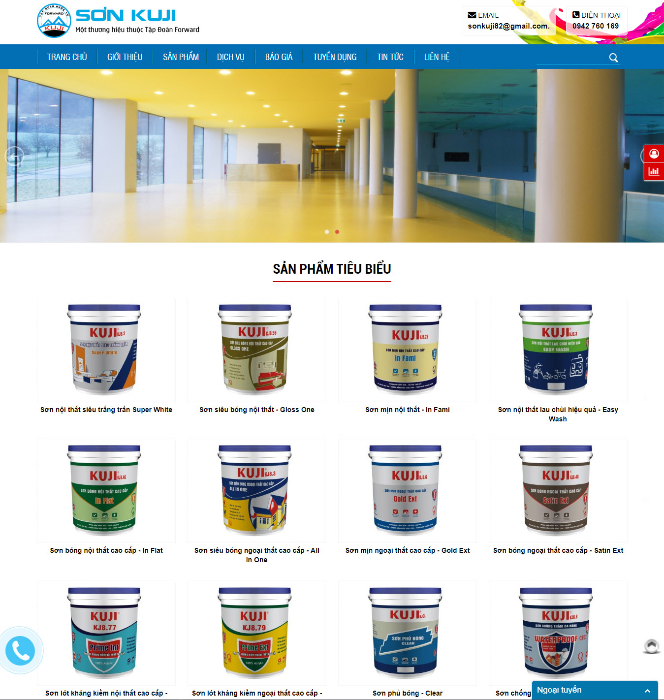 Thiết kế website Sơn Kuji - Công ty tập đoàn quốc tế Forward