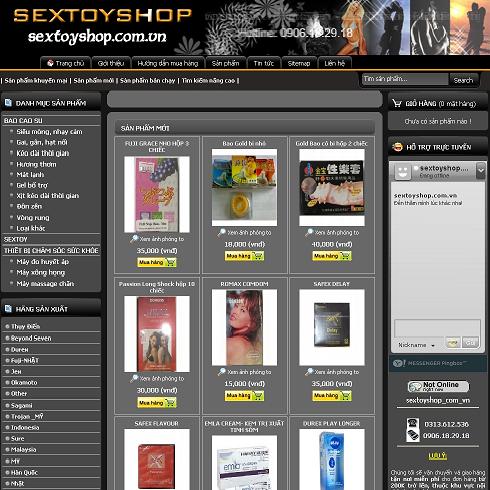 Thiết kế web Sextoys Shop