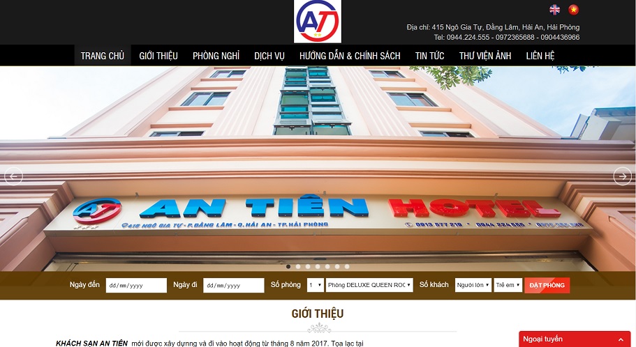 Thiết kế web An Tien Hotel