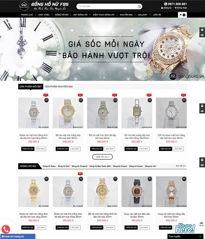 Thiết kế web Cửa hàng Đồng hồ 95