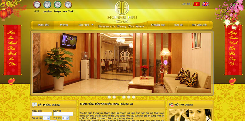 Thiết kế web Khách sạn Hoàng Hải (mới)