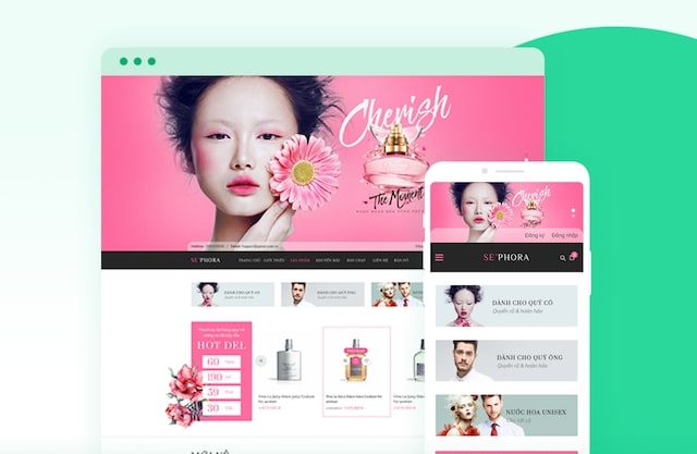 Dịch vụ thiết kế web mỹ phẩm uy tín, chuyên nghiệp, chuẩn SEO