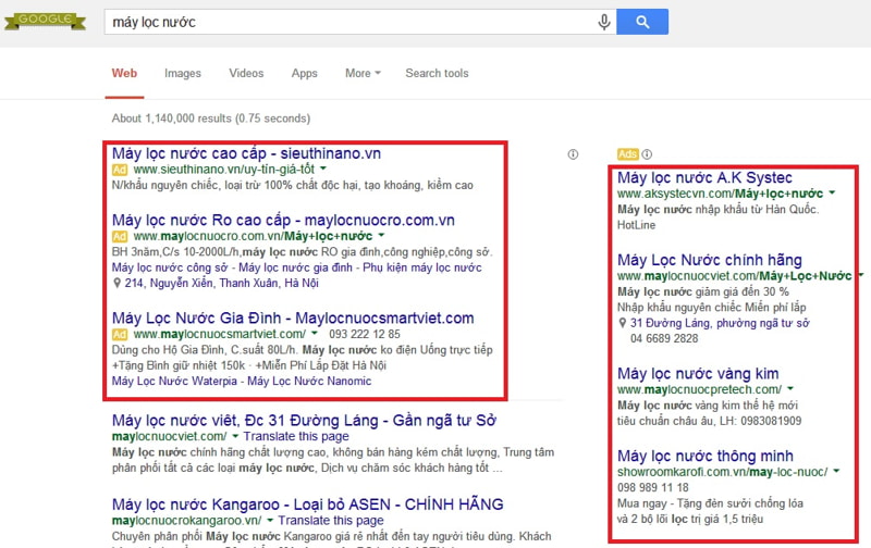 Quảng cáo tìm kiếm Google