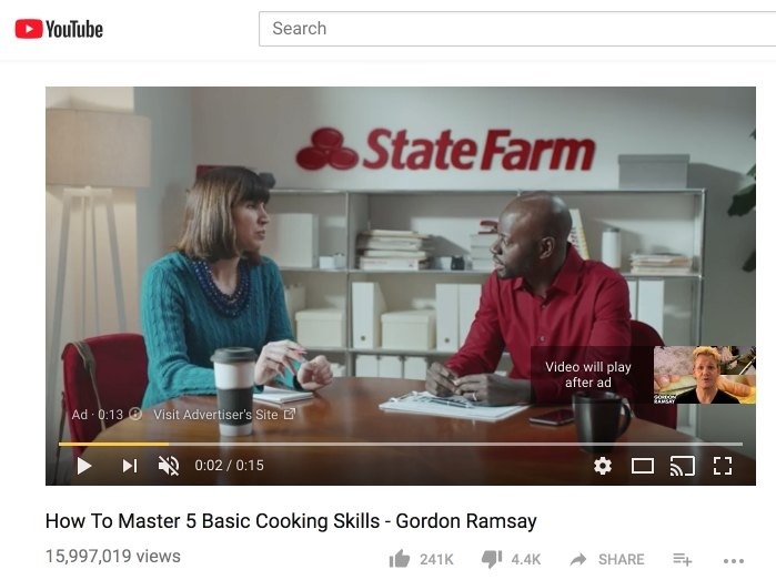 Hình minh họa quảng cáo Non Skippable In-stream Ads