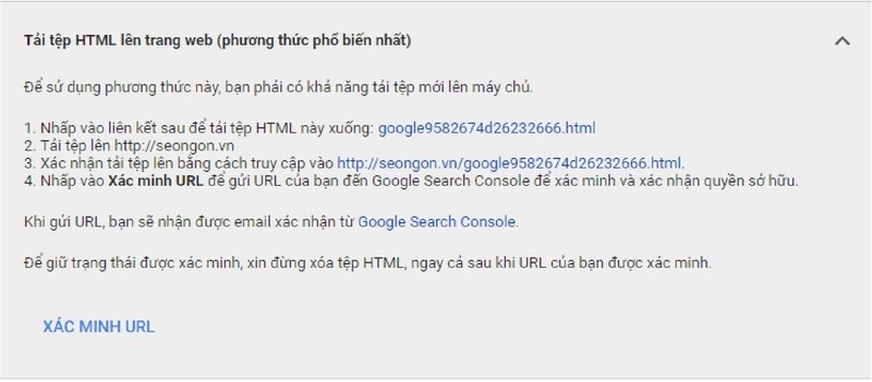Xác minh Merchant Center bằng đoạn mã HTML
