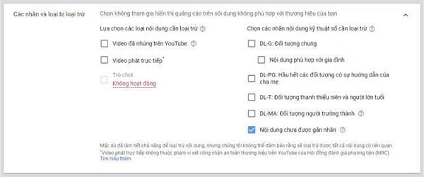 Hãy loại bỏ những nội dung không phù hợp để đảm bảo an toàn và chất lượng trải nghiệm cho