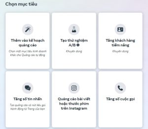 Đặt mục tiêu chạy quảng cáo rõ ràng