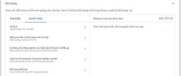 Khi chạy quảng cáo video YouTube, bạn có thể tối ưu các tệp đối tượng mà Google cung cấp.