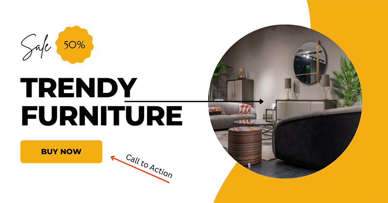 Yellow Furniture Sale Facebook Ad