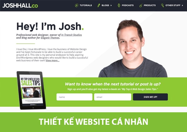Đơn vị thiết kế website cá nhân đẹp, chuyên nghiệp, giá rẻ