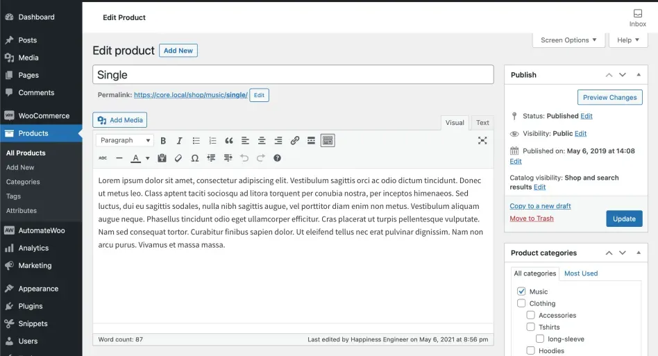Tạo sản phẩm trong plugin WooCommerce