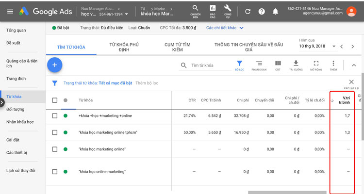 quảng cáo Adwords