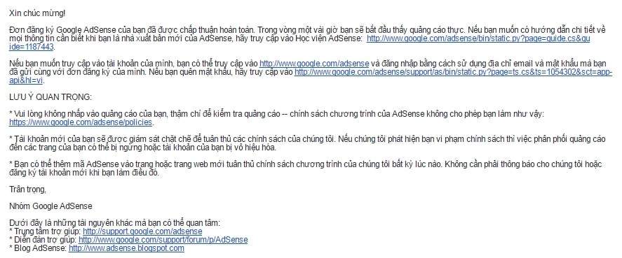 đăng ký tài khoản google adsense