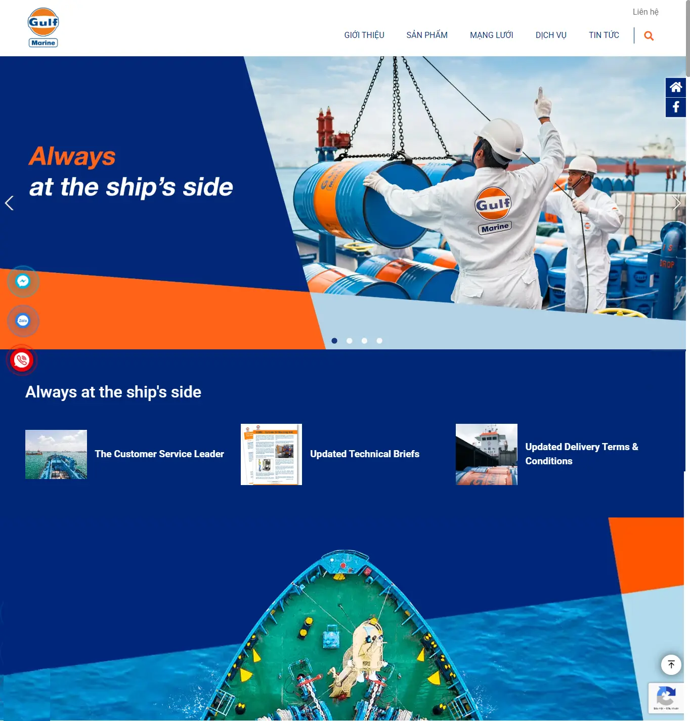 Thiết kế website Công ty hàng hải liên minh