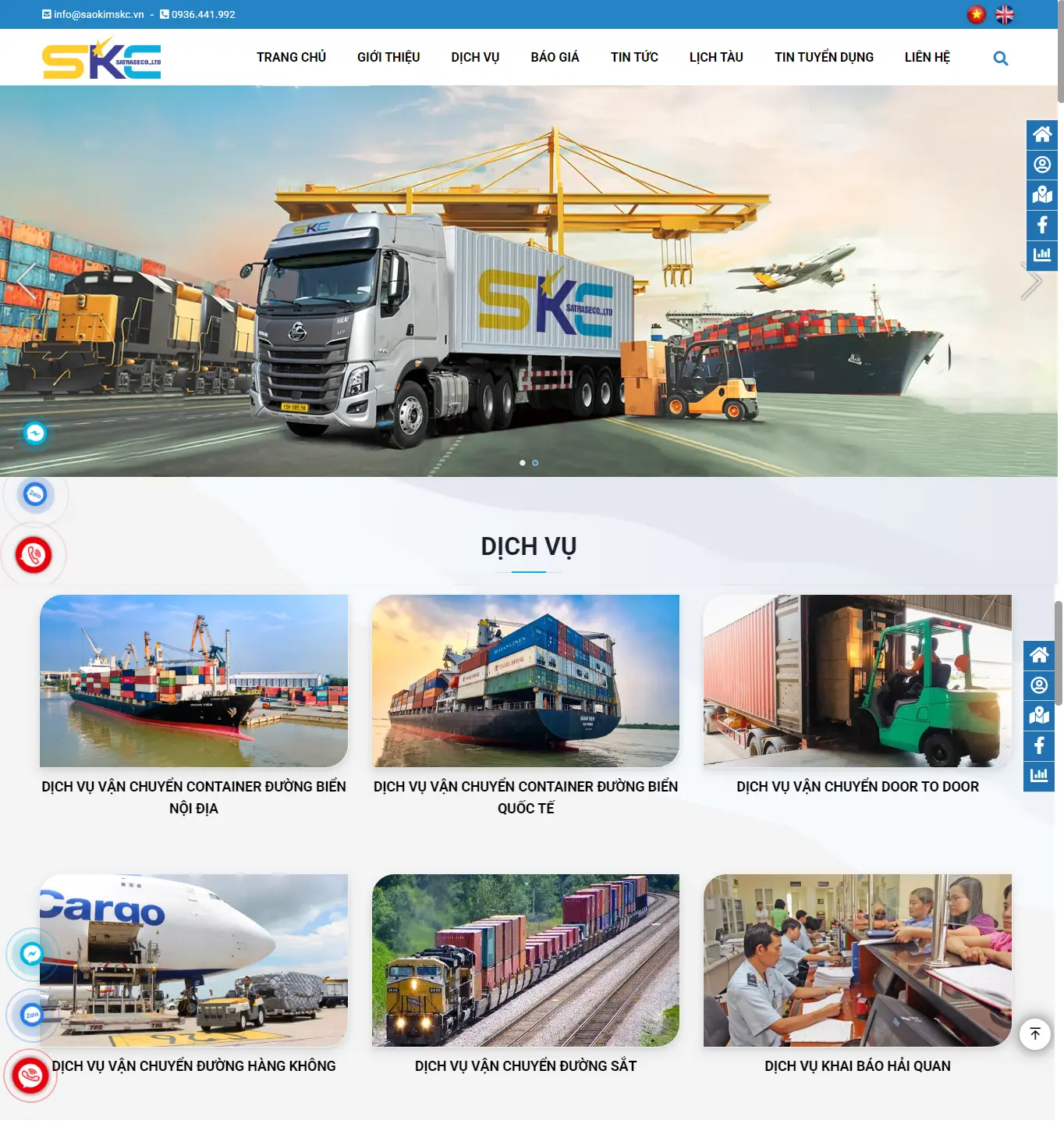 Thiết kế website Công ty Sao Kim