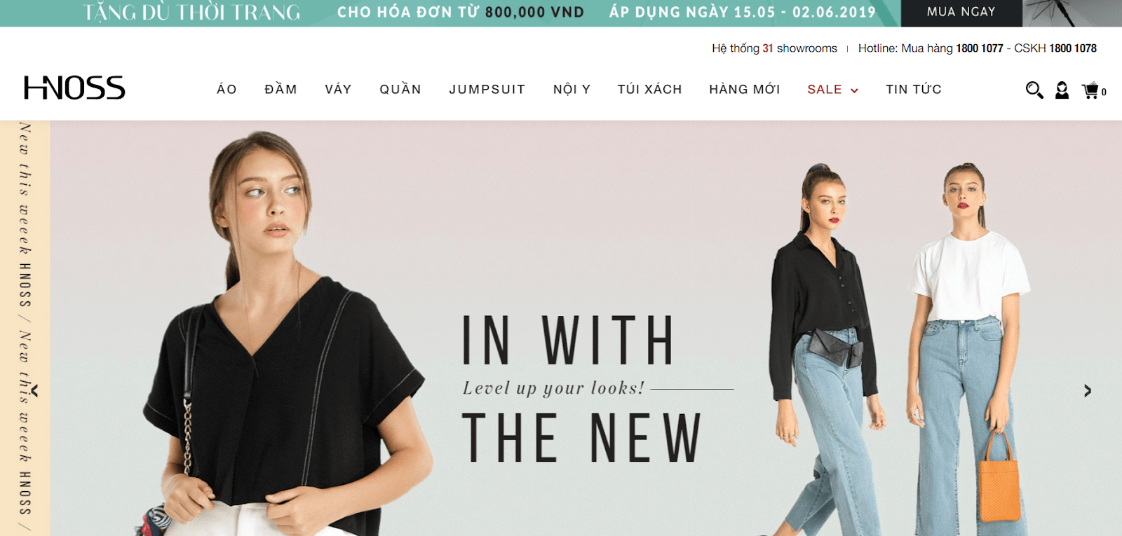 Mẫu website của thương hiệu thời trang 