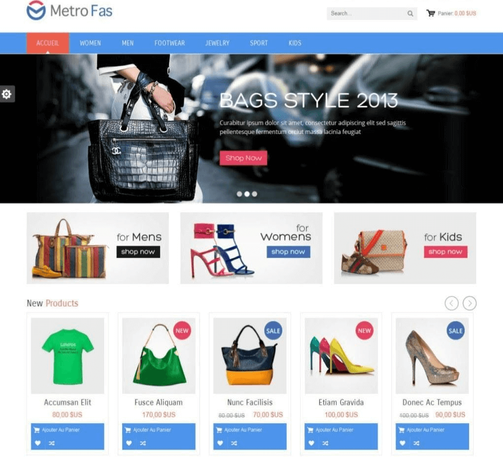 Mẫu website bán hàng thời trang online