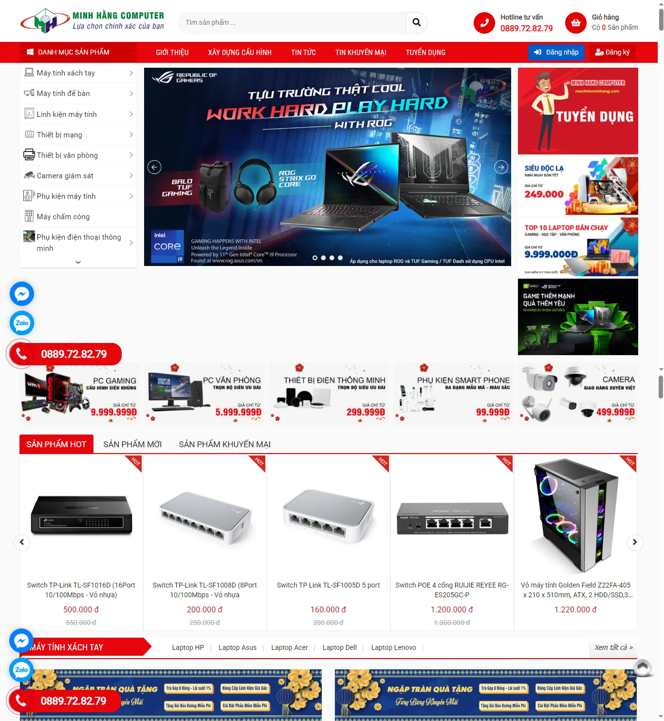 Thiết kế web Minh Hằng Computer
