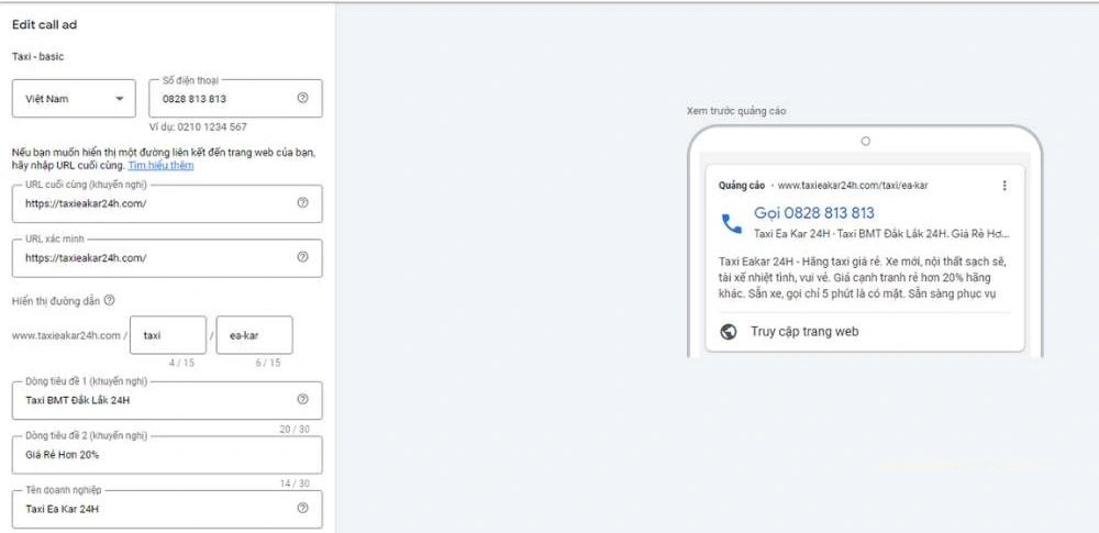Hướng dẫn cách thiết lập quảng cáo cuộc gọi Google Ads chi tiết từ A-Z