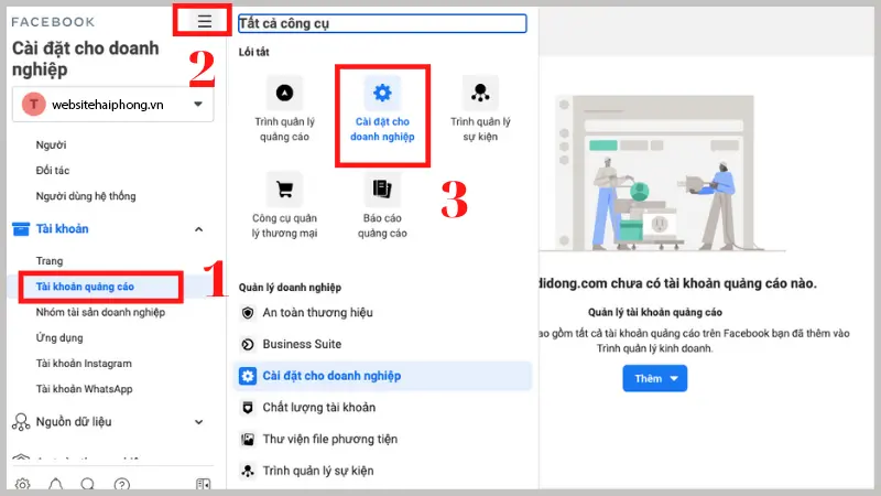 Thiết lập tài khoản