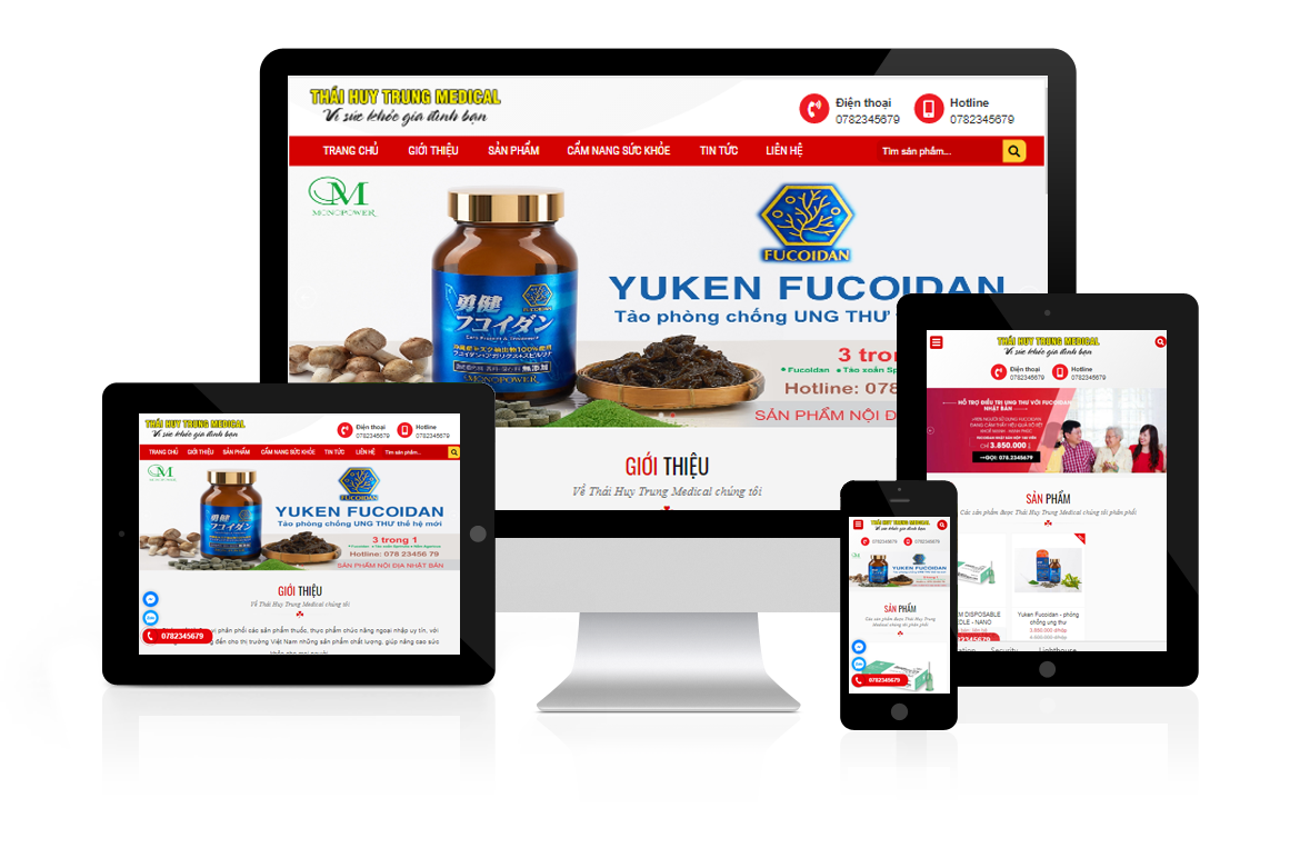 Thiết kế web Công ty Thiết Bị Y Tế Thái Huy Trung
