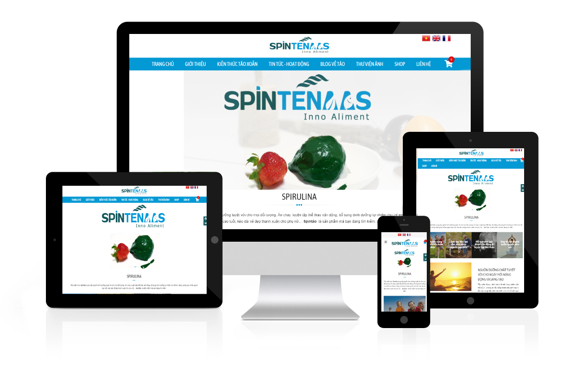 Thiết kế web Công ty Tảo Xoắn Spintenaas