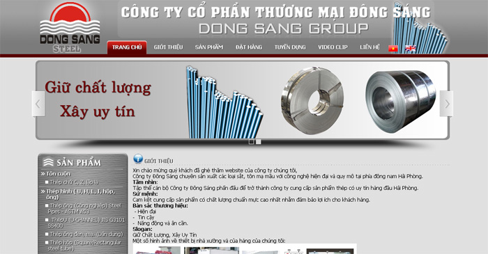 Thiết kế web Công ty Cổ phần Thương mại Đông Sáng