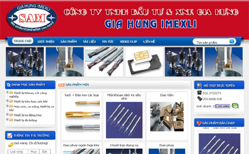 Thiết kế web Công ty TNHH Đầu tư & XNK Gia Hưng